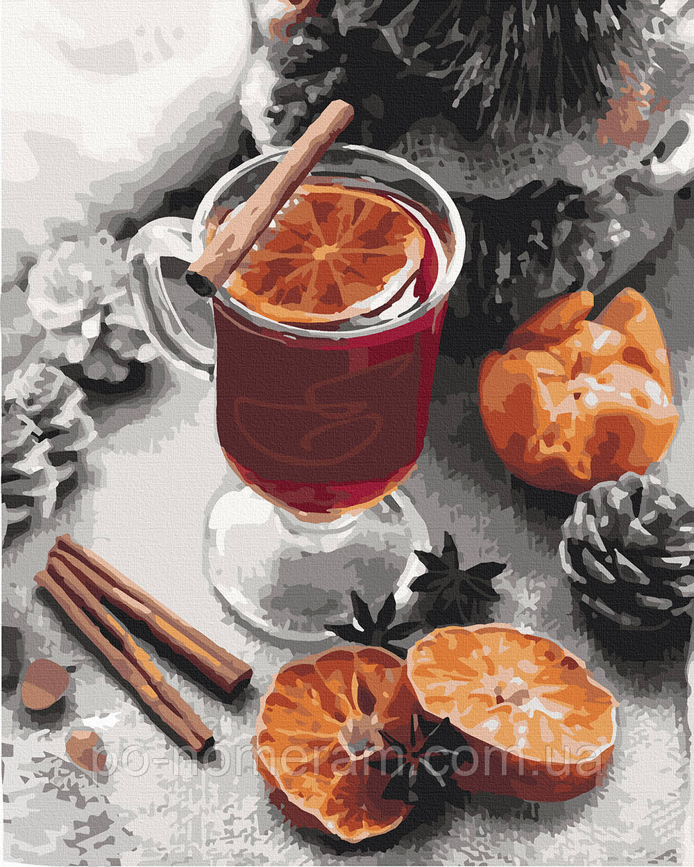 Акційна Полотно для малювання ArtCraft Келих глінтвейну (ACR-12134-AC) 40 х 50 см, фото 1