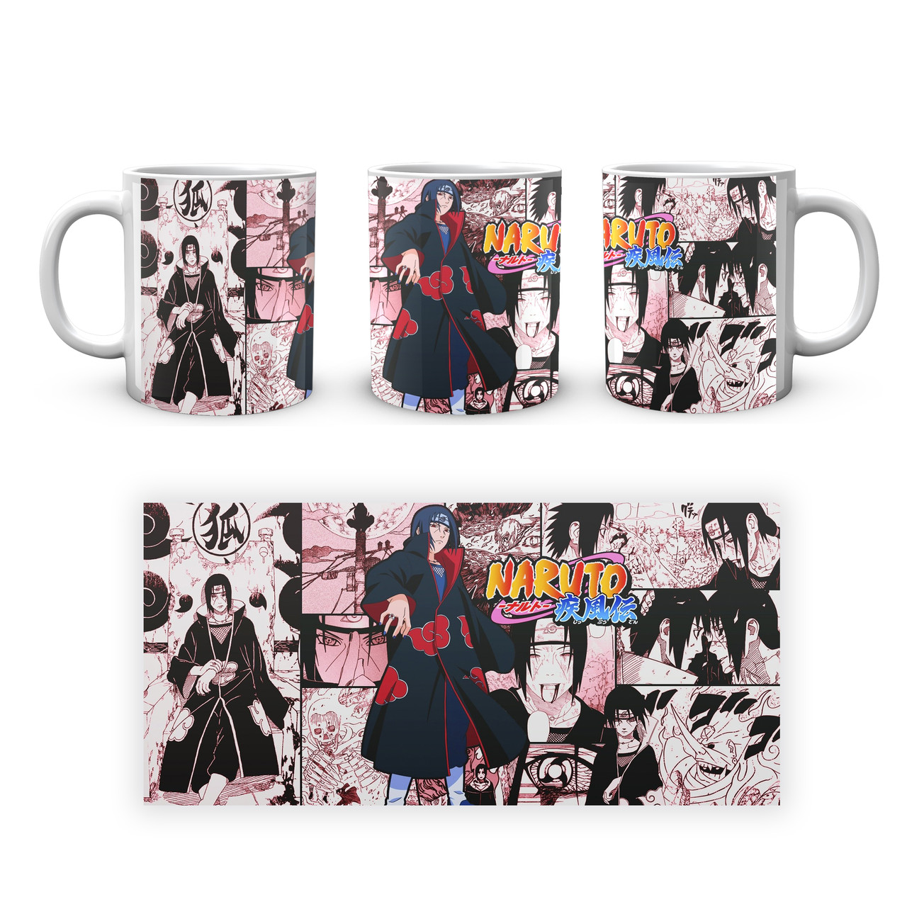 Кухоль Geek Land білий Наруто Naruto Ітачі Колаж NA.02.342, фото 1