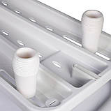 Лавка для душу N9202-A з ручкою, з регулюванням по довжині 39-64 см (ширина-69 см, глибина-34) Nova, фото 2