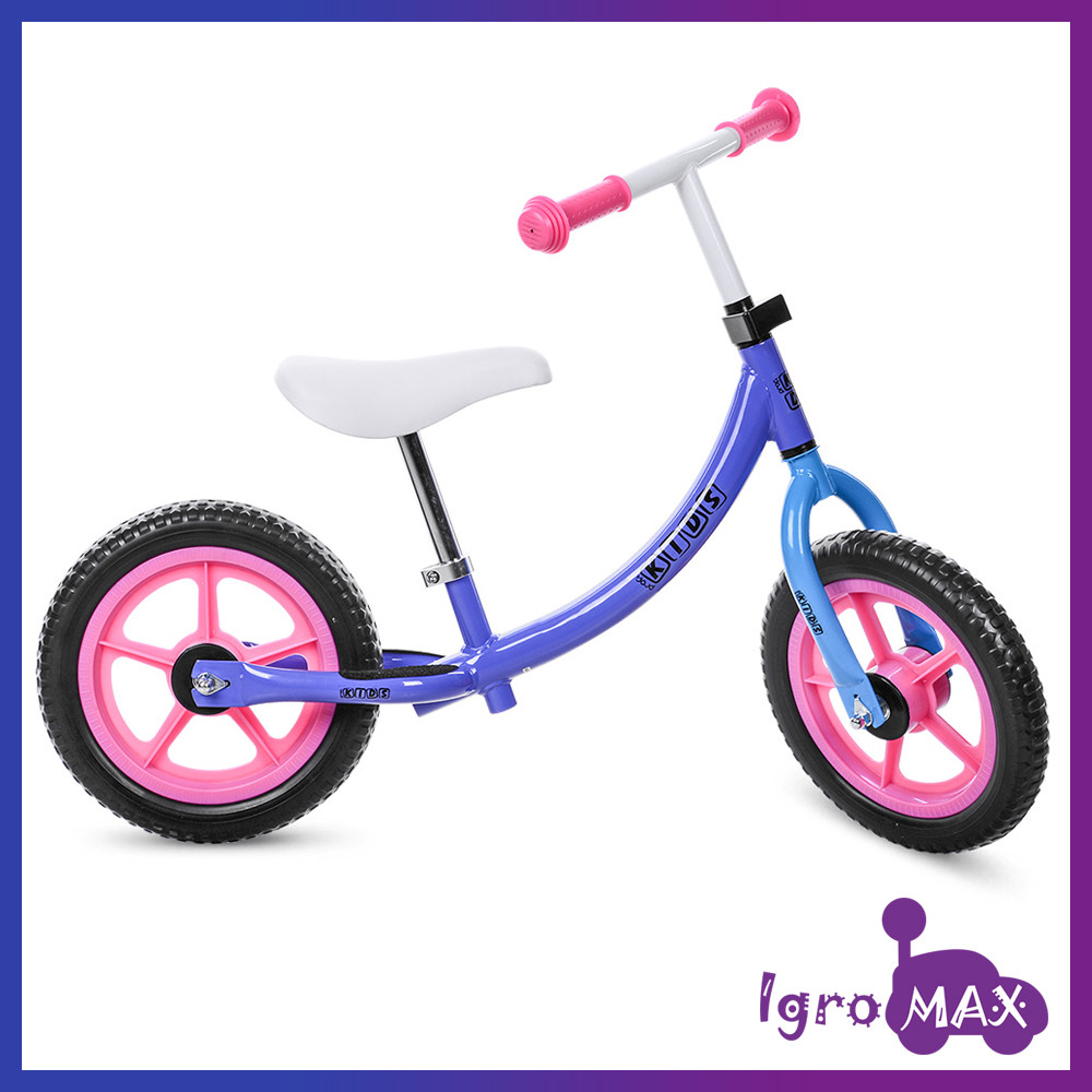 Беговел (велобег) детский Profi Kids M 3437-6, велосипед без педалей фиолетовый - фото 1 - id-p1334537756