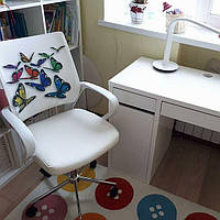 Кресло компьютерное Halmar IBIS, экокожа/ткань, белый/разноцветный