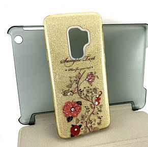 Чохол для Samsung galaxy s9 Plus g965 накладка на бампер протиударний Glitter Hoco золотий з принтом, фото 1