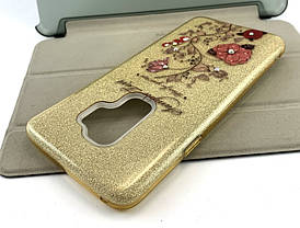 Чохол для Samsung galaxy s9 Plus g965 накладка на бампер протиударний Glitter Hoco золотий з принтом, фото 4