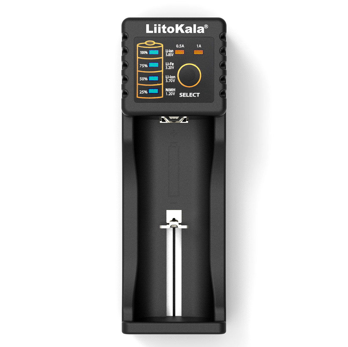 Универсальное зарядное устройство Liitokala Lii-100B, 1 канал, Ni-Mh/Li-ion/Li-Fe, USB, LED - фото 2 - id-p1334548869