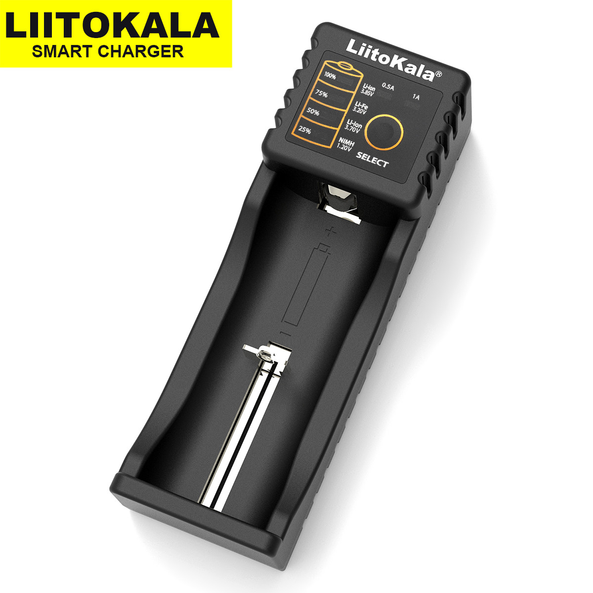 Универсальное зарядное устройство Liitokala Lii-100B, 1 канал, Ni-Mh/Li-ion/Li-Fe, USB, LED - фото 5 - id-p1334548869