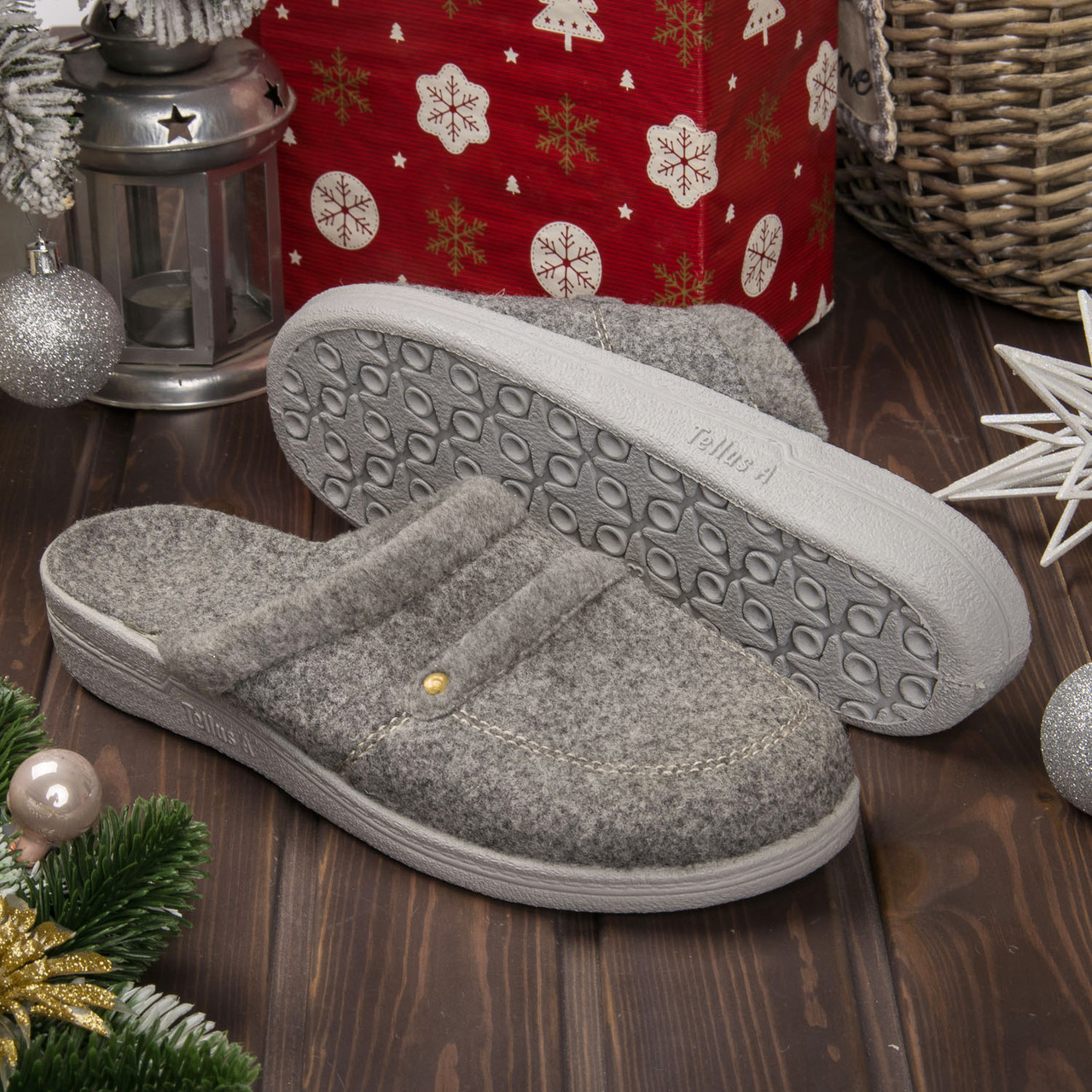 Повстяні капці Tellus 04-11B Темно-сірі, фото 1