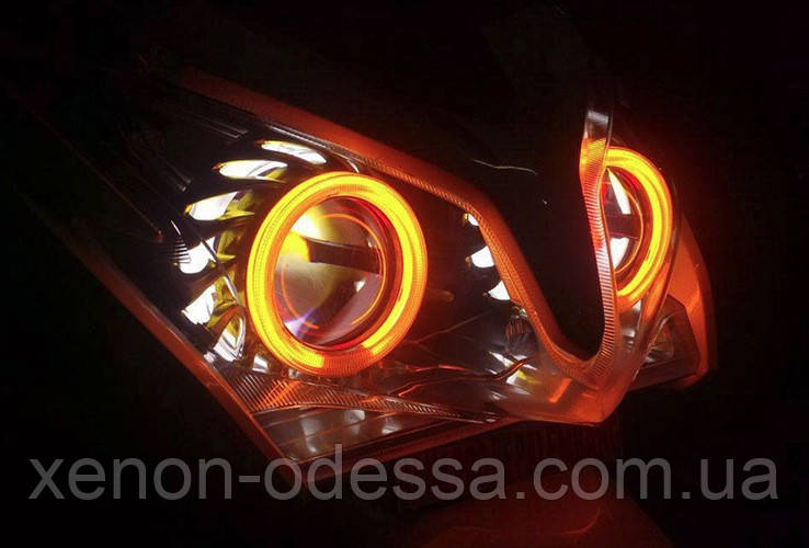 Маска для ксенонових лінз 2.5": F2 Transformers з Ангельськими дашками LED