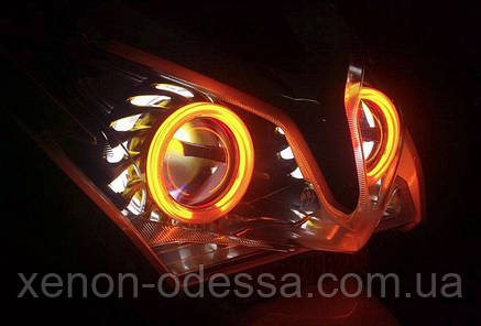 Маска для ксенонових лінз 2.5": F2 Transformers з Ангельськими дашками LED, фото 2
