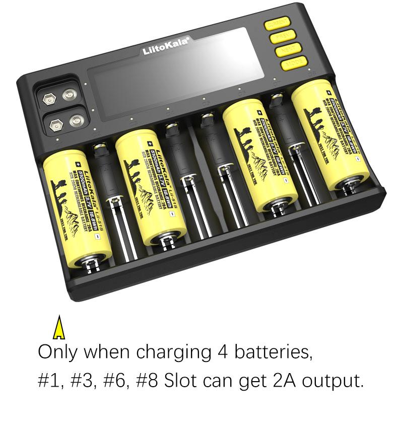 Универсальное зарядное устройство Liitokala Lii-S8, 8 каналов, Ni-Mh/Li-ion/LiFePo4, 220V/12V, LED+LCD - фото 4 - id-p1334558337