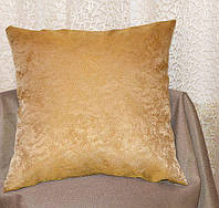 Наволочка (подушка) декоративна, колір гірчичний 40*40