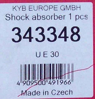 Амортизатор KYB Skoda Octavia/Fabia, Seat Leon/Toledo, Audi A1/A3/TT, VW Bora/Golf/New Beetle 343348, фото 2