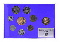 Австрия набор из 9 монет 1988 UNC 2, 5, 10, 50 грош, 1, 5, 10 шиллингов, 2 медали в сувенирной упаковке