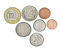 Венесуэла набор из 7 монет 2007-2012 UNC 1, 5, 10, 12,5, 25, 50 сентим, 1 боливар