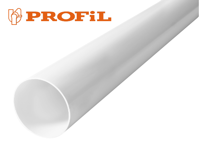 Водостічна труба d.100-3м Водостічна система Profil 130 (Водосток Профіл) Білий