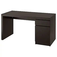 Письмовий стіл IKEA MALM 140x65 см Чорно-коричневий (002.141.57)