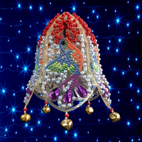 Набір для вишивки бісером Об'ємний дзвіночок Kol-11. Колібрі. Виконання бажань