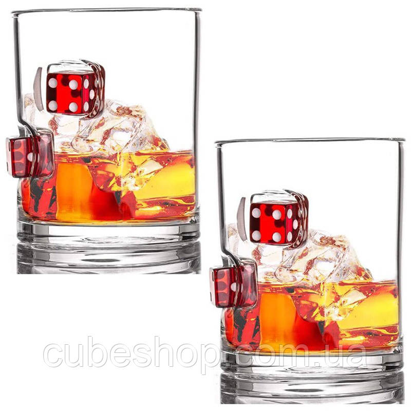 Набір склянок для віскі з гральними кубиками "Фортуна" (2 шт.)