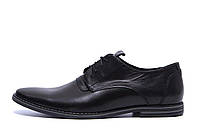 Черные мужские кожаные туфли классика VanKristi размер