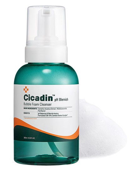 Пінка з центелою для делікатного очищення Missha Cicadin pH Blemish Bubble Foam Cleanser 250 мл