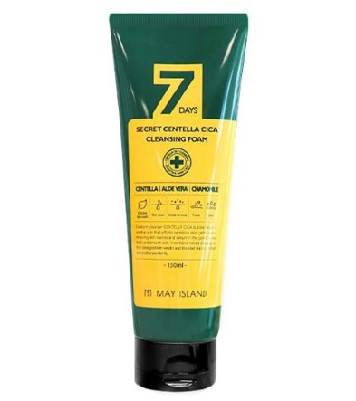 Пінка для вмивання з центелою May Island 7Days Secret Centella Cica Cleansing Foam 150 мл