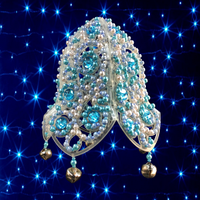 Набір для вишивання бісером Об'ємний дзвіночок Kol-02. Зимовий візерунок. Умиротворення