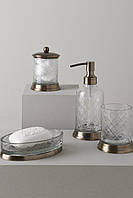 Набор аксессуаров для ванной Gabriel из стекла и алюминия, антрацит, 4 предмета