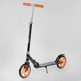 Двоколісний самокат Best Scooter 42714 Чорний, колеса PU 20см, довжина дошки 52 см, в коробці