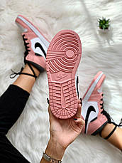 Жіночі кросівки Air Jordan 1 Mid Pink Quartz 555112-603, фото 6