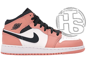 Жіночі кросівки Air Jordan 1 Mid Pink Quartz (жіночі Айр Джордан 1 Мзс Рожевий Кварц) 555112-603