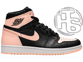 Жіночі кросівки Air Jordan 1 Retro High Black Crimson Tint 555088-081