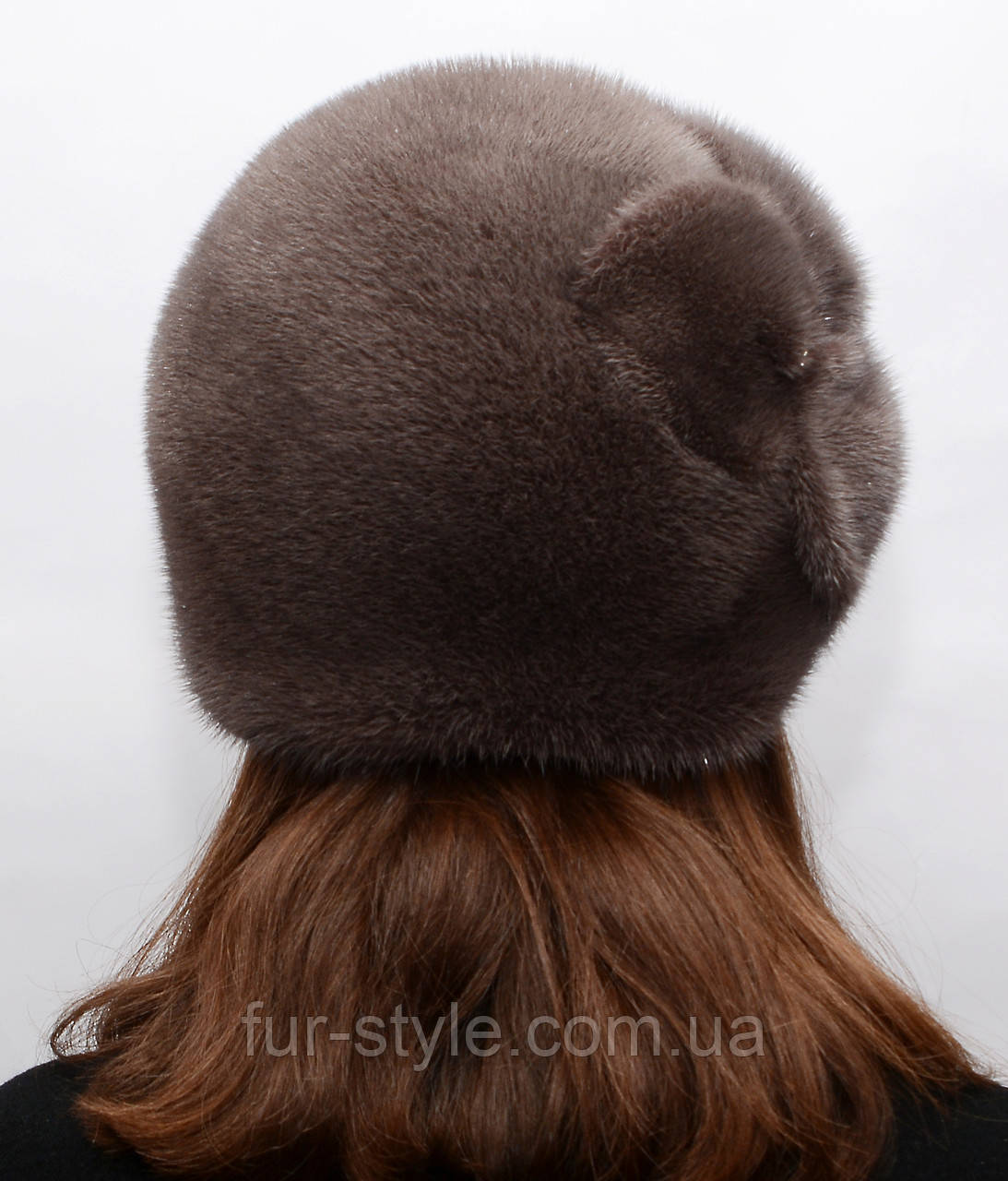 Женская зимняя норковая шапка Шарик-три листочка,большие по выгодной ...