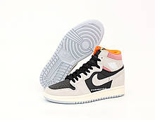 Чоловічі кросівки Air Jordan 1 Retro High Neutral Grey Hyper Crimson 555088-018, фото 3