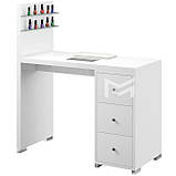 Стіл для манікюру М122 манікюрний стіл з висувними ящиками та підставкою під лак, фото 2