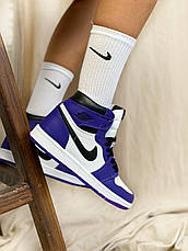 Жіночі кросівки Air Jordan 1 Retro High Court Purple White 555088-500, фото 3