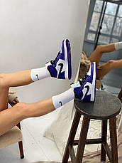 Жіночі кросівки Air Jordan 1 Retro High Court Purple White 555088-500, фото 5