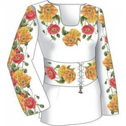 Схема для вишивки жіночої сорочки з викрійкою.  Арт. F2501