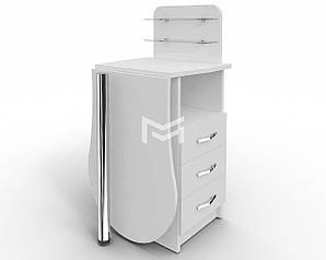 Манікюрний столик-трансформер зі складаною стільницею "Естет компакт No1" для маленького кабінету манікюру