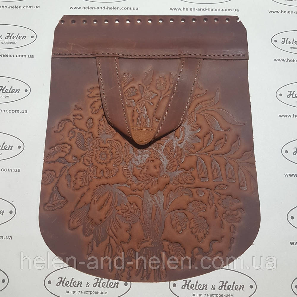 Клапан для рюкзака з тисненням "Букет", фото 1