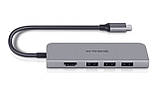 Type C  багатопортовий адаптер REAL-EL CQ-700 (4 USB 3.0 + HDMI + Type C), фото 6