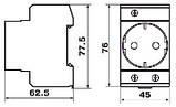 Розетка на ДІН рейку 16 А (220 В), фото 2