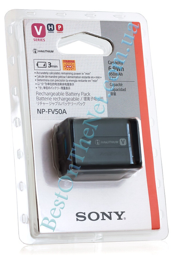 Оригинал Sony NP-FV50A 950mAh (6.9Wh). Аккумулятор для Sony DCR-DVD/HC/SR/SX, HDR-CX/HC/SR/UX/XR и др. - фото 3 - id-p1334793450