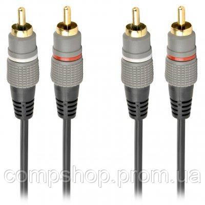 Кабель audio Cablexpert CCAP-202-1.5M для підключення аудіо або відеопристроїв, роз'єми: RCA (тато) 2 x 2, фото 1