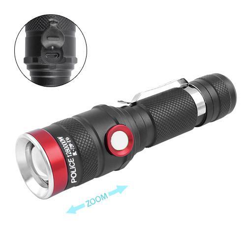 Ліхтар Police 739/736-T6, ЗП microUSB, 1x18650, zoom, Box