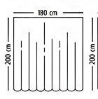 Шторка у ванну тканинна Miranda Lykia 180 х 200 см сіра, фото 2