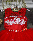 Дитяча сукня видовжене ззаду Червоне 116-134, фото 2