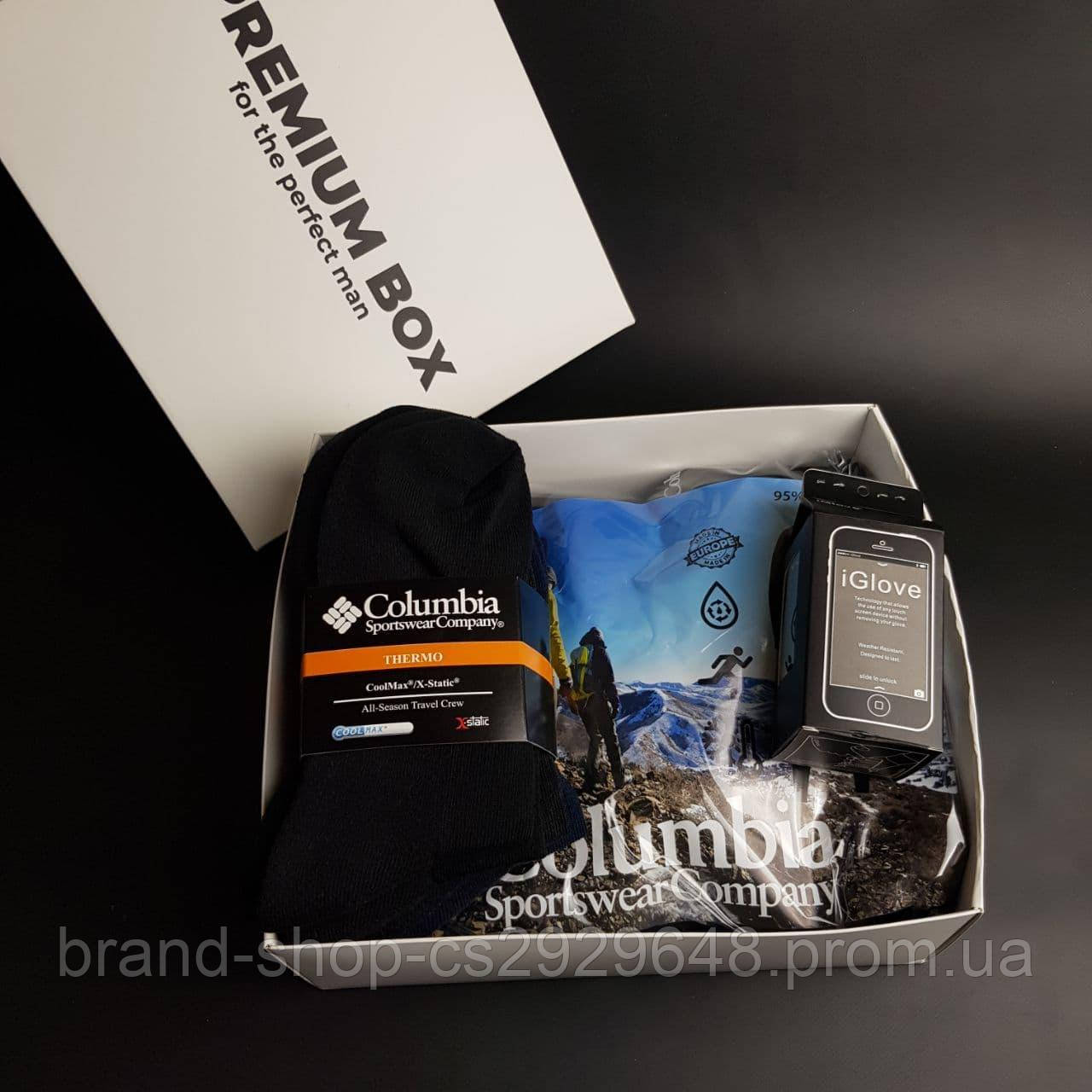 Чоловіча термобілизна Columbia + 4 пари термошкарпеток + сенсорні рукавички iGlove PREMIUM BOX