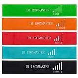 Набір гумок для фітнесу еластичних стрічок Iron Master 5 шт 600х50 мм IR5415-7, фото 8