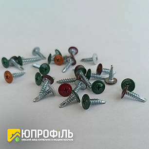 Саморіз ПШС кольоровий фарбований, оцинкований 4.2х16 мм. для металу RAL, фото 2