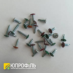 Саморіз ПШС кольоровий фарбований, оцинкований 4.2х16 мм. для металу RAL, фото 2