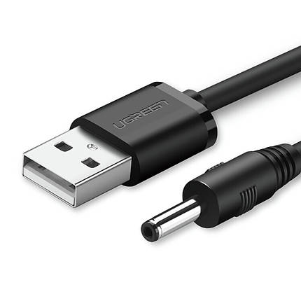Кабель живлення USB 2.0 - DC 3.5x1.35мм UGREEN, 1 метр (чорний), фото 1